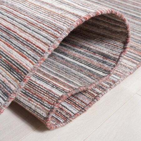Safavieh 6 x 6 ft. Kilim Flat Weave Round Area Rug; Red & Grey KLM313Q-6R